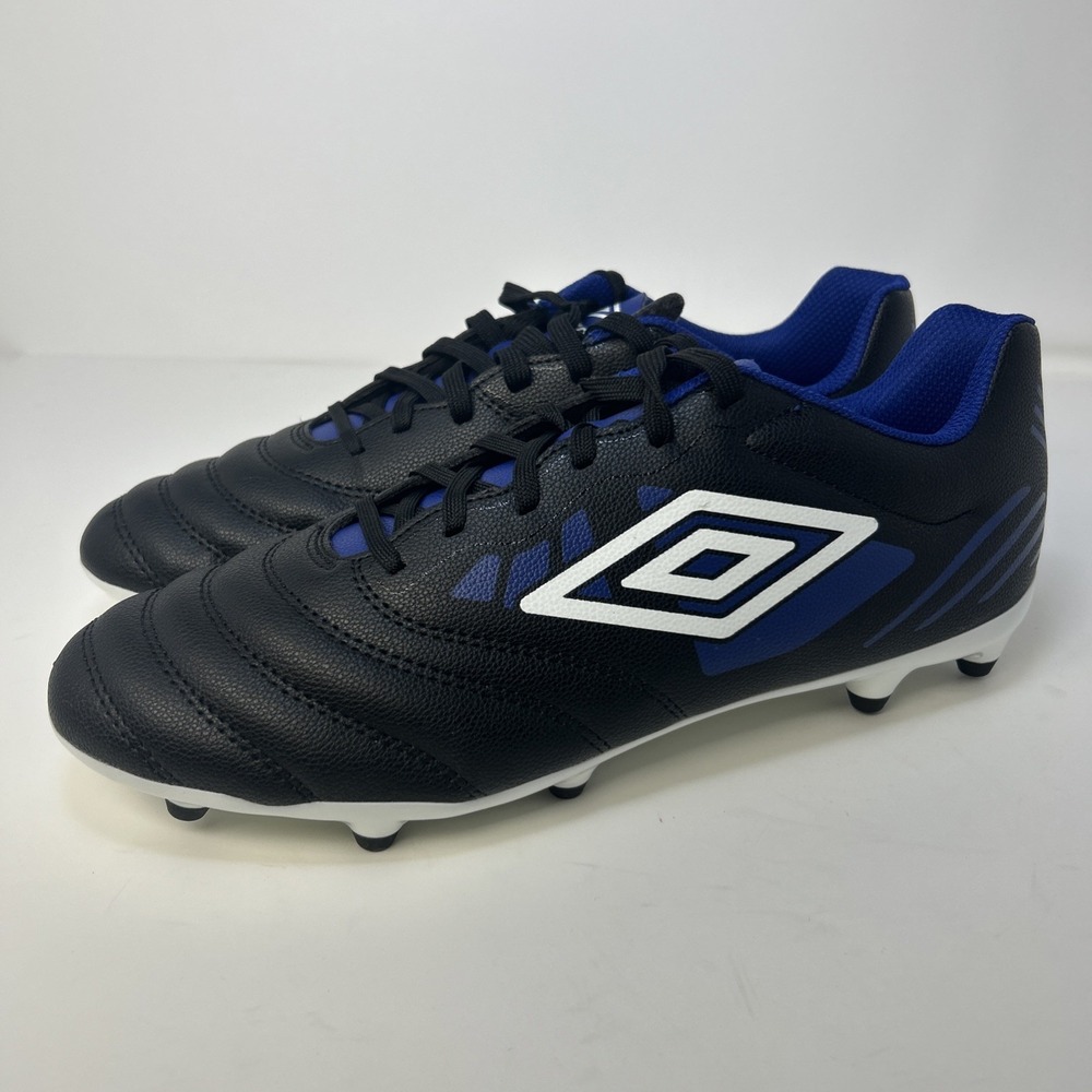 Umbro Tocco 4 League FG Soccer Cleats Men's Size 11.5‎ Black/White/Blue NIB